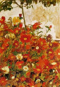 Field Of Flowers — Egon Schiele, Expressionism