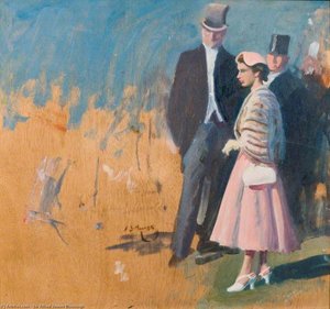 Study Of Hm The Queen For 'aureole' — Sir Alfred James Munnings