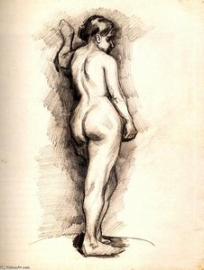 Standing Female Nude Seen From The Back — Vincent Willem Van Gogh, Van Gogh Museum, Amsterdam