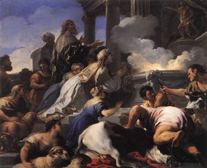 Psyche's Parents Offering Sacrifice To Apollo — Luca Giordano, Late Baroque