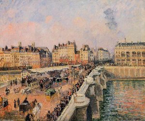 The Pont Neuf, Afternoon — Camille Pissarro, Impressionist Landscape