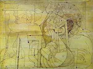 Minotaur With A Javelin And Woman Hostage — Pablo Picasso