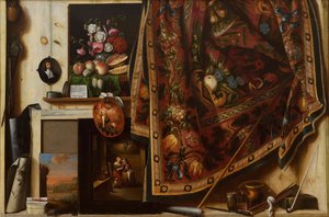 Trompe l'oeil. Skab fra kunstnerens atelier