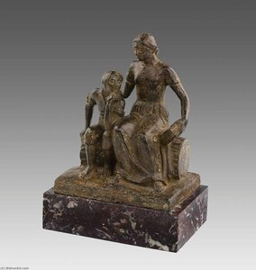 Nancy Hanks With The Boy Abraham Lincoln — Paul Manship