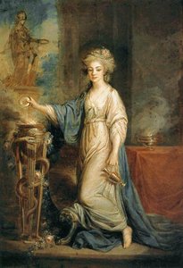 Portrait Of A Woman As A Vestal Virgin — Angelica Kauffmann (maria Anna Angelika)