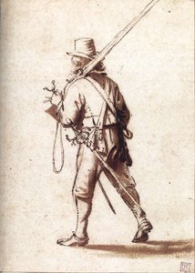 Walking Musketeer Seen From Behind — Palamedesz Anthonie (stevaerts)