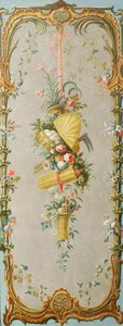 Decorative Wall Panel With Baskets Of Fruit And Eggs — Dieudonné Deneux
