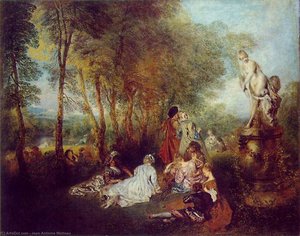 Plaisirs D'amour, Dresden — Jean-antoine Watteau, Rococo Style