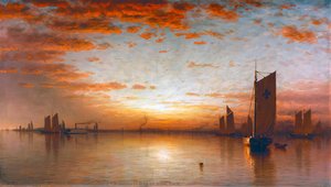 A Sunset, Bay Of New York — Sanford Robinson Gifford
