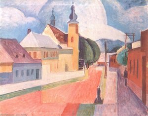 View Of Nagybánya — Janos Kmetty