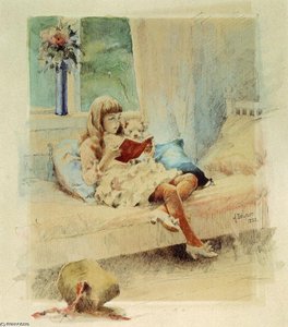 Good Friends Iii (berta And Capi) — Albert Edelfelt, Impressionism