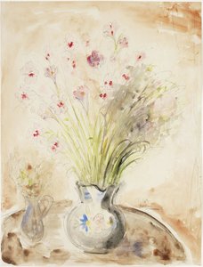 Vase Of Flowers On A Table — Reuven Rubin