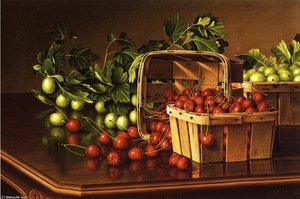 Still Life With Cherries And Gooseberries — Levi Wells Prentice