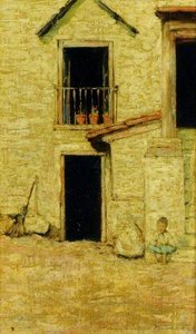 A Courtyard — Mortimer Luddington Menpes, Impressionism