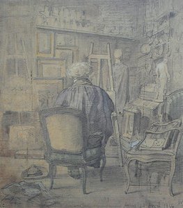 Corot In The Studio Of Constant Dutilleux — Jean-baptiste-camille Corot