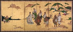 Meeting Between Emperor Wen And Fisherman Lü Shang — Kano Takanobu