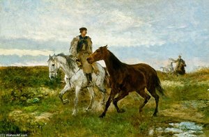 Hungarian Rider On The Evening Way Home — Mihály Munkácsy