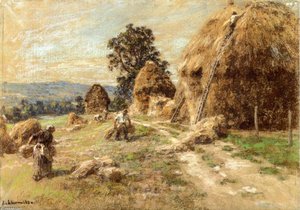 Haystacks — Léon Augustin L'hermitte, Realism