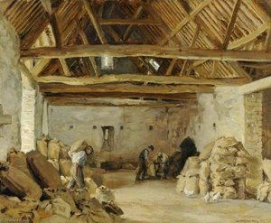 Weighing the Sacks (The Tithe Barn)