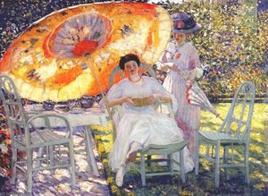 The Garden Parasol — Frederick Carl Frieseke