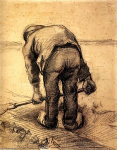 Peasant Lifting Beet — Vincent Willem Van Gogh, Realism