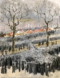 The Funeral Procession Of Queen Victoria Passing Through Hyde Park, London — Mary Edith Durham