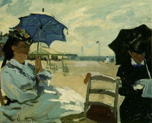 The Beach At Trouville, Ng London — Claude Monet