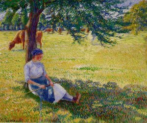 Cowgirl, Eragny — Camille Pissarro