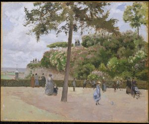 The Public Garden At Pontoise — Camille Pissarro, Impressionism