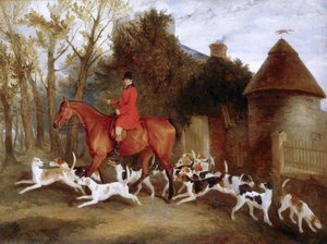 Thomas Sebright With The Fitzwilliam Hounds — Richard Barrett Davis, 18th Century Landscape Painting