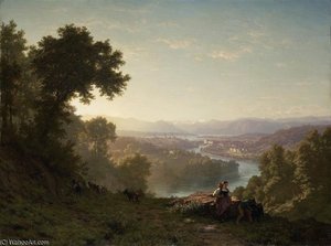 Blick Auf Luzern Vom Stollberg View On Lucerne From The Stollberg — Robert Zund