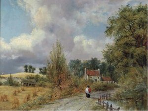 A Country Lane — Frederick Waters (william) Watts