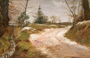 Winter Scene, Heath House Road, Rudyard — George Cartlidge