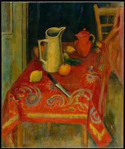 The Red Tablecloth — Samuel Halpert