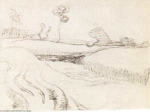 Little Stream Surrounded By Bushes — Vincent Willem Van Gogh