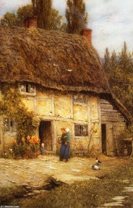 Surrey Farmhouse — Helen Allingham (helen Mary Elizabeth Paterson)