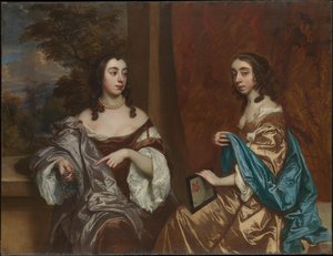 Mary Capel (1630–1715), Later Duchess Of Beaufort, And Her Sister Elizabeth (1633–1678), Countess Of Carnarvon — Pieter Van Der Faes (peter Lely), Baroque