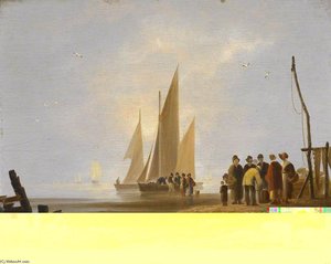 Harbour Scene — Samuel Prout