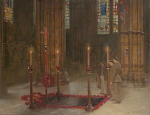 American Soldiers Paying Silent Homage At The Tomb Of The Unknown Warrior — Frank O. Salisbury