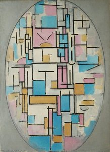 Composition In Oval With Color Planes — Piet Mondrian