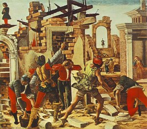 Griffoni Polyptych: Predella (detail)