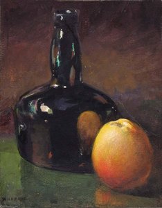 Still Life Apples And Bottle — William Henry Holmes
