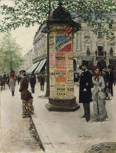 M. Et Mme Galin Devant Le Jockey Club — Jean Georges Béraud