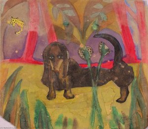 Untitled (dachshund) — Beatrice Wood