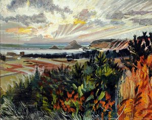 View Towards L'etacq, November Evening — Francis Ferdinand Maurice Cook