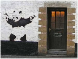 Panda With Guns — Banksy