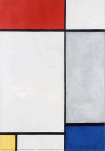 Composition En Rouge, Jaune Et Bleu Composition In Red, Yellow And Blue — Piet Mondrian, Neo-plasticism
