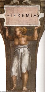 Jeremiah (detail) — Michelangelo Buonarroti