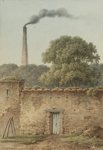 Wall With Distant Smokestack — Joseph Pierre Xavier Bidauld