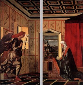 Angel Announcing And Virgin Announciated — Giovanni Bellini, Renaissance